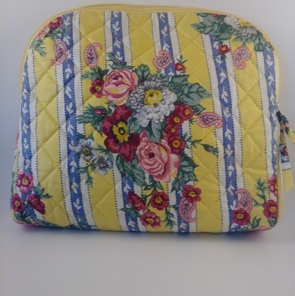Sale...Yellow Floral Make up bag Med - Picture 2 of 4